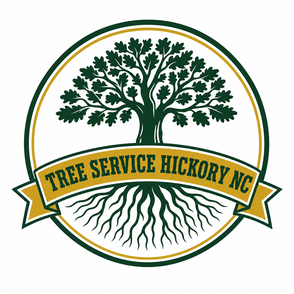 Crew removing dead and diseased limbs from a tree